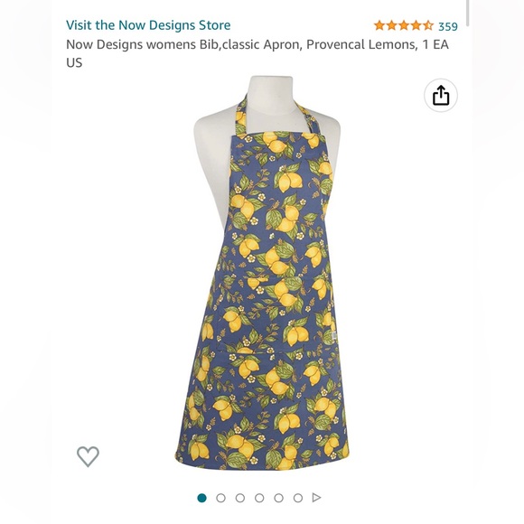 Classic Apron- Lemon Print - Picture 7 of 12